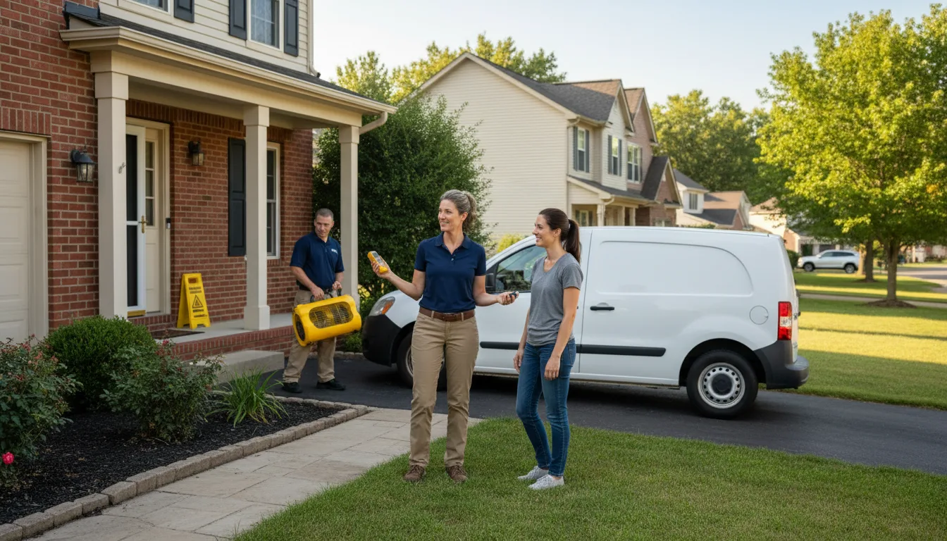Residential water damage restoration in Concord, PA